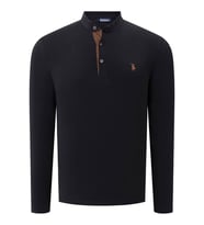 V4009 DEWBERRY ERKEK SWEATSHIRT-DÜZ SİYAH