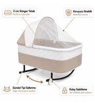 Chubby Baby Yer Beşiği Anadizi Gondol Sallanır Sabitlemeli Sineklikli