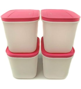Dondurucu kabı 1,1 l beyaz-pembe (4) kap buz kristali buz kristali