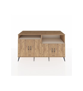 Kronos Konsol 4 Raflı 4 Kapaklı 176x59x99 Çam-Çam/Aytaşı