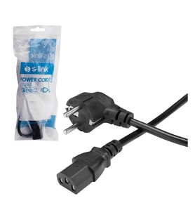 S-Link SL-P151 50cm 3x0.5mm Power Güç Kablosu - Siyah