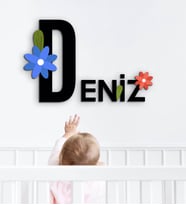 BK Gift Kişiye Özel İsimli Ahşap Duvar Yazısı-6
