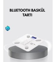 Northcity 8 Fonksiyonlu Bluetooth Akıllı Tartı - 180 Kg Kapasiteli Dijital Baskül ve Sağlık Takip Sistemi