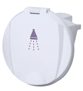 Case w/White Shower Spray, 3m Hose, w/Lid, White