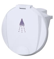 Case w/White Shower Spray, 3m Hose, w/Lid, White