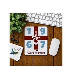 Kişiye Özel Bordo Mavi Baskılı Oyuncu Mousepad 0146