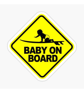Arabada bebek var Baby On Board Sticker Yapıştırma 19CM md15