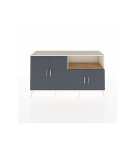 Kronos Konsol 6 Raflı 4 Kapaklı 176x59x99 Aytaşı-Antrasit/Çam