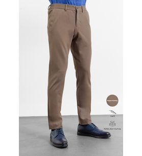 Kahverengi Yan Cep Örme Slim Fit Esnek Jogger Pantolon 1003260173