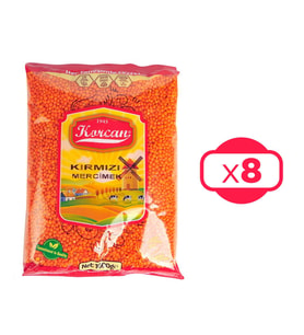 Korcan Kırmızı Mercimek 1 kg x 8 Adet