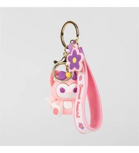 ITHINK 3D SİLİKON ANAHTARLIK SEVİMLİ KEDİ (Pembe)