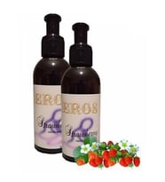 2 Adet 120ml Çilek Aromalı Eros Erotik Masaj Yağı