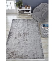 Dijital Kaymaz Yıkanabilir Beyaz Modern Salon Halısı Mutfak Halısı Koridor Halısı Yolluk HLN1750