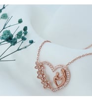 Anne Bebek Kalp Kolye (Rose - Gold)