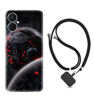 Tecno Spark 9T Kılıf Resimli Boyun Askılı İpli Desenli Silikon Series Dark World 1867