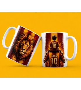 LB Kişiye Özel Baba Çocuk Galatasaray Aslan Kupa Bardak, Baba Adı, Çocuk Adı, Forma Numarası