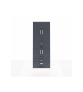Arges Dolap 4 Raflı 6 Çekmeceli 4 Kapaklı 88x30x243 Aytaşı-Antrasit
