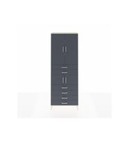 Arges Dolap 4 Raflı 6 Çekmeceli 4 Kapaklı 88x30x243 Aytaşı-Antrasit