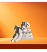 Dekoratif Melek Obje, Taş Tozu Ham Beyaz El Yapımı, Ev Dekoru, Masa Dekoru, Biblo