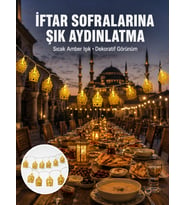 Dekoratif Ramazan Led Işık Pilli Cami Tasarımlı Zincir Aydınlatma Yeni Nesil