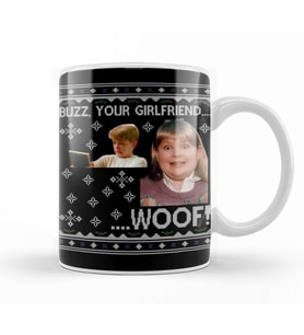 Home Alone Buzz Your Girlfriend Wood Christmas Kupa Bardak Porselen