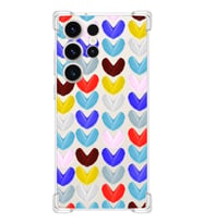 PrintiFy Samsung Galaxy S23 Ultra Uyumlu Water Color 1 Baskılı Şeffaf Köşe Korumalı Antişok Kılıf