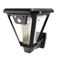 Powermaster HS-V83 Solar Panelli 3 Modlu Kumandalı Hareket Sensörlü 100 SMD Ledli Şarjlı Duvar Ve Bahçe Lambası