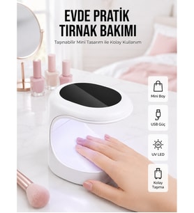 Kalıcı Oje Kurutucu Mini UV Işınlı Taşınabilir Hızlı ve Pratik Oje Kurutucu