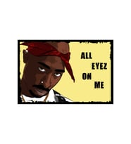 Tupac Temalı Retro Ahşap Poster