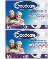 Goodcare Hasta Bezi Yetişkin Bel Bantlı Tekstil Yüzey M Medium - Orta 60 Adet (2PK*30)