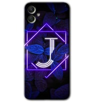 Galaxy A05 Kılıf HD Desen Baskılı Kılıf - Dark Neon Yaprak J Harfi