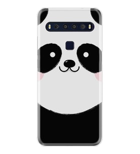 TCL 10L 10 Plus 10SE 20E 20SE 30SE L7 Kılıf Desemli Silikon Sevimli Panda 1794