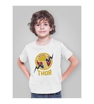 Tasarım Thor Çekiç Baskılı Unisex Avengers Çocuk Tişört (1-12 Yaş)