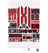 Monsta X Font Collage Puzzle 240 Parça Yapboz
