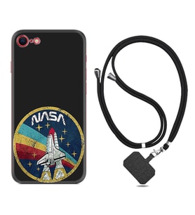 Apple iPhone 5 6 7 8 Plus Se XR Kılıf Boyun Askılı Silikon Nasa 1326