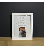Çocukluk Fotoğraf Birleştirme, Çerçeve, Kişiye Özel, Konsept, Sevgiili Arkadaş Hediye (15x21) (Beyaz)
