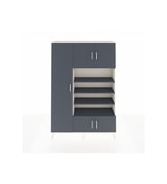 Arges Dolap 10 Raflı 5 Kapaklı 132x30x195 Aytaşı-Antrasit/Antrasit