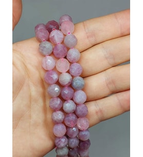 Madagaskar Pembe Kuvars Taşı Royal Quality Faset Kesim Dizi 10mm (52928)