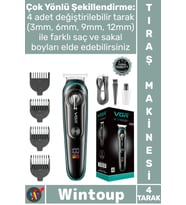 #TıraşMakinesi Premium Saç Sakal Siyah Kablosuz T Bıçak Sıfır Kesim LCD Ekran Şarjlı Tıraş Makinesi