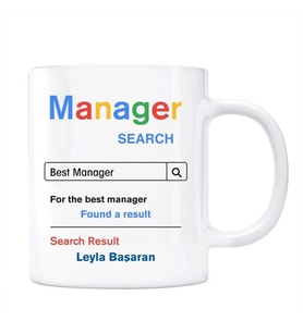 Kişiye Özel İsimli Manager Google Arama Motoru Kupa Bardak