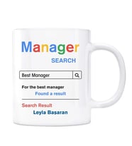 Kişiye Özel İsimli Manager Google Arama Motoru Kupa Bardak