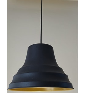 Retro Metal Sarkıt Avize Rustik Tekli Sarkıt Siyah Cafe Mutfak Aydınlatma 27 cm