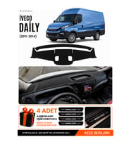 IVECO DAILY (2015-2021) Uyumlu Torpido Örtüsü Torpido Kılıfı - Siyah