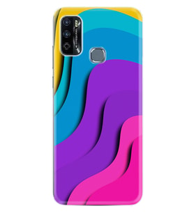 Infinix Hot 9 Play Kılıf Silikon Desen Özel Seri Renk Cümbüşü 1631
