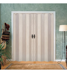 Faran Dekorasyon 275 x 230 Akçaağaç Renk Camsız Çift Açılım Pvc Akordiyon Katlanır Kapı FRNAKMODEL-286