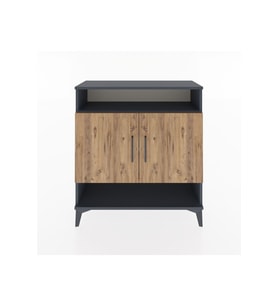 Arges Şifonyer 3 Raflı 2 Kapaklı 88x30x96 Antrasit-Çam