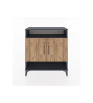 Arges Şifonyer 3 Raflı 2 Kapaklı 88x30x96 Antrasit-Çam