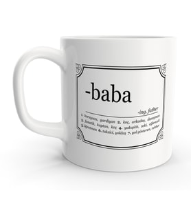 Baba Sözlük Tanımı Tasarımlı Babalar Günü Kupa Bardak