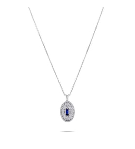1.55 Karat Safir Pırlanta Kolye