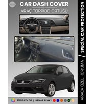 SEAT LEON (2013-2020) Torpido Örtüsü Ön Göğüs Halı Torpido Koruma Birebir Uyum Kaymaz UV Koruma